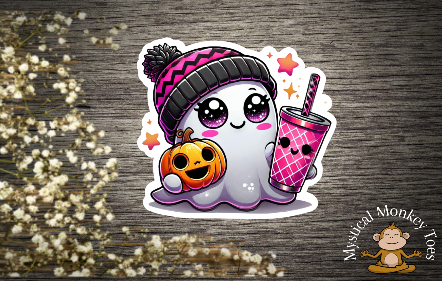 Adorable Ghost Vinyl Sticker