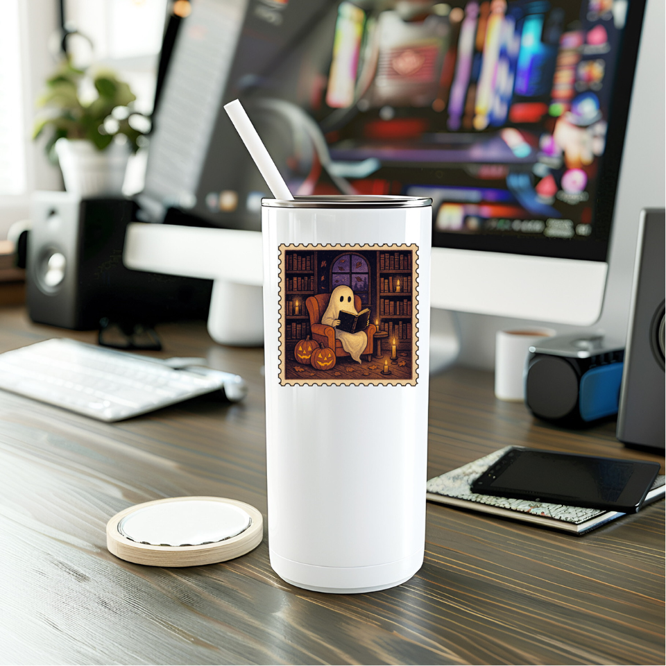 Beautiful Halloween Ghost Vinyl Sticker