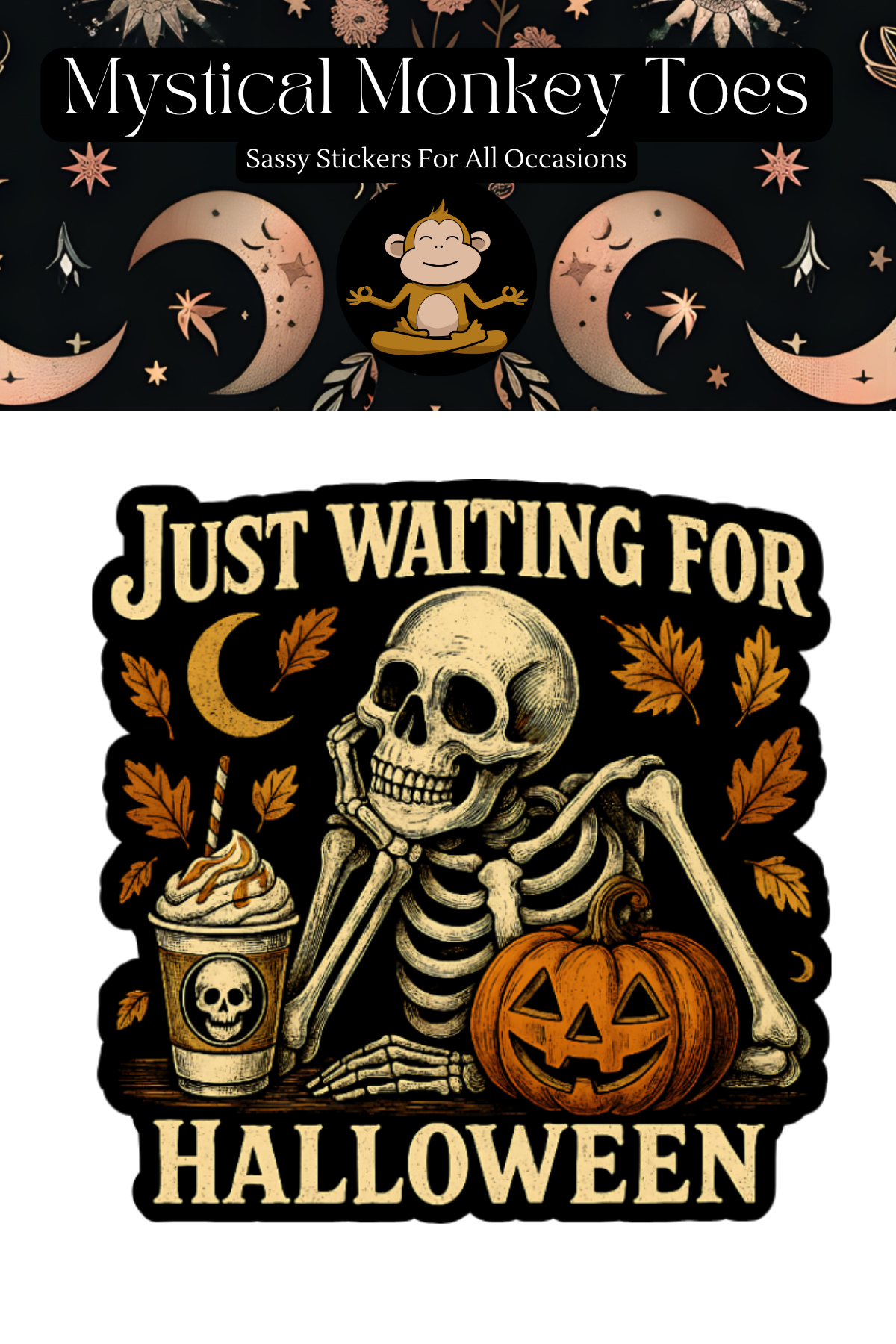 Waiting For Halloween Vinyl Sticker