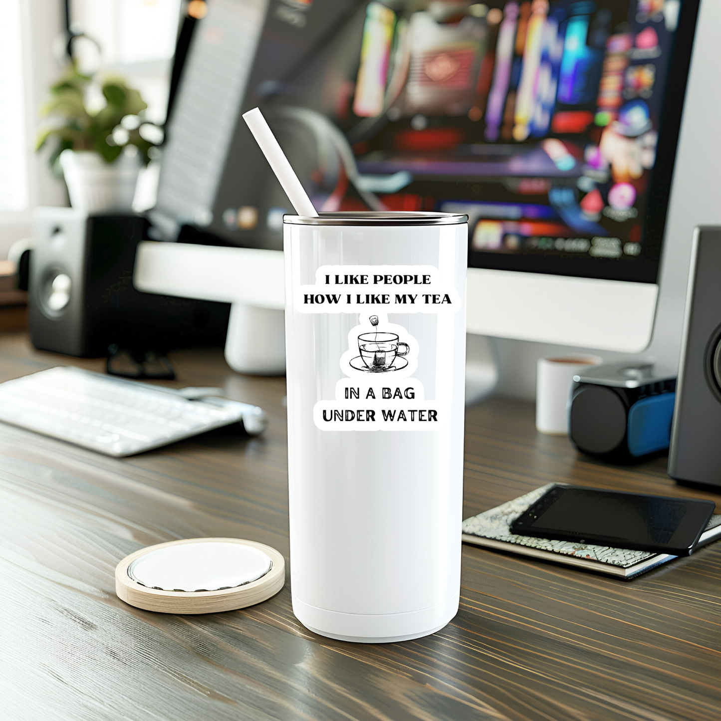 Funny I Like People Sticker