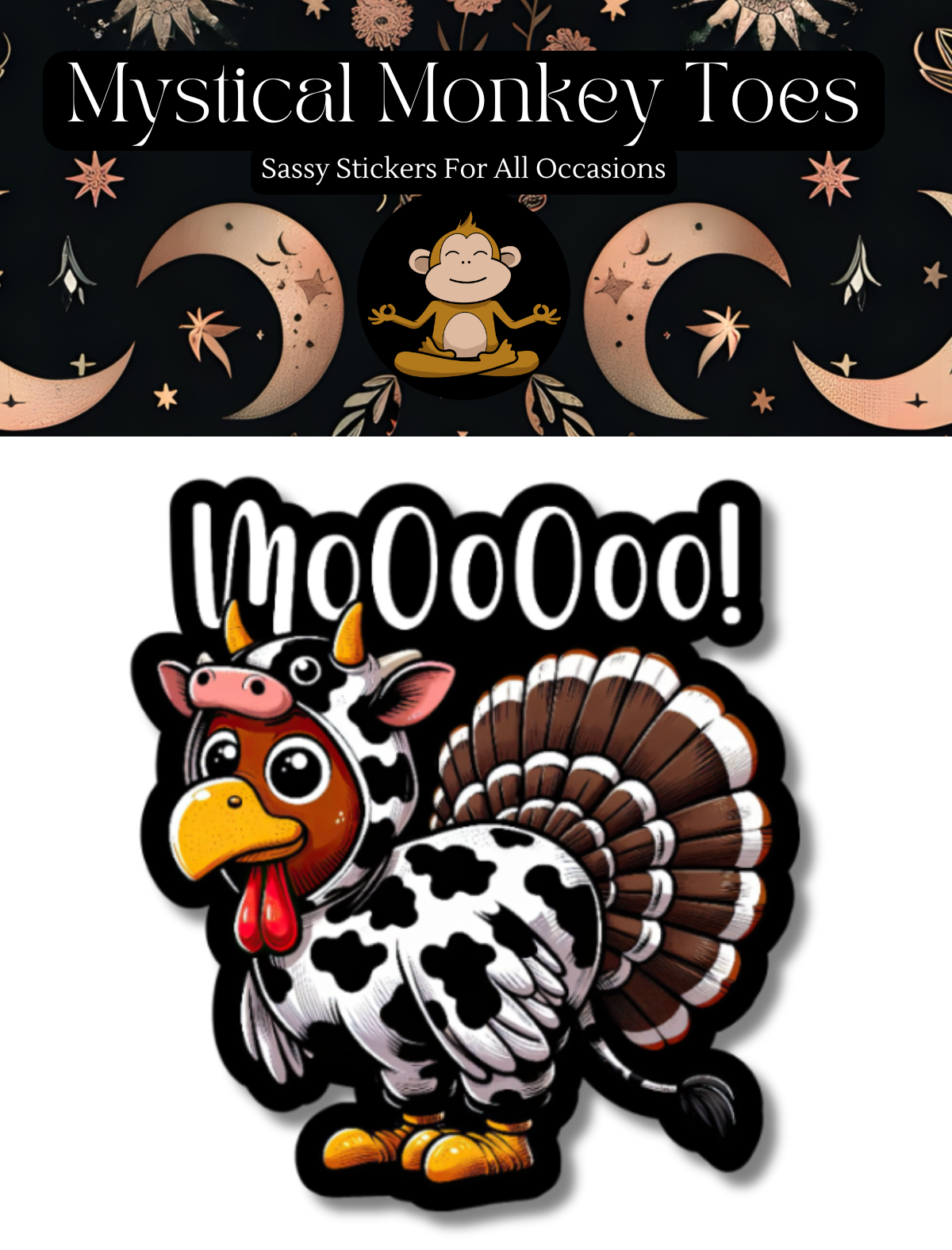 Funny Turkey Sticker