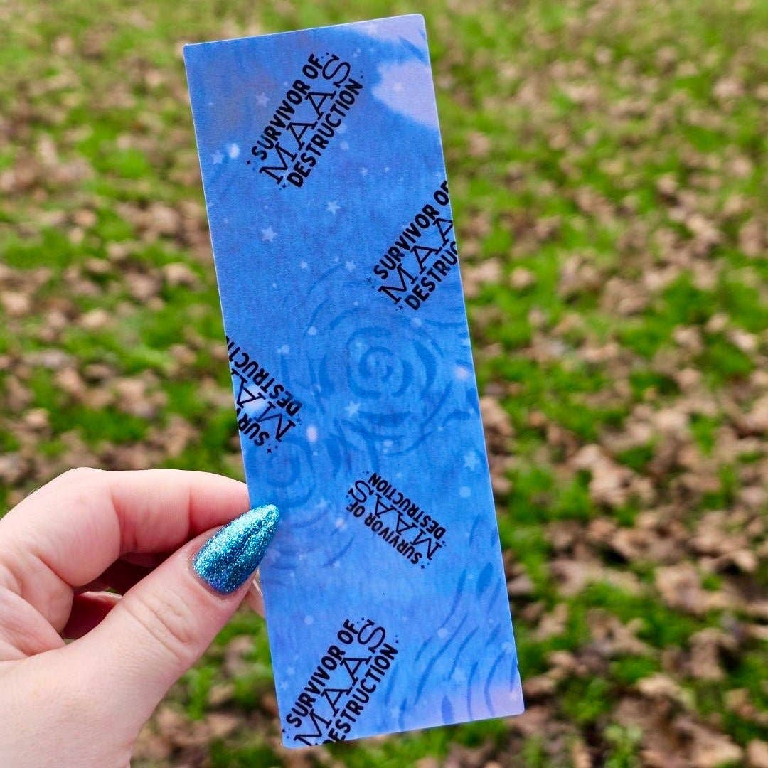 Sarah J Maas Book Spines Laminated Cardstock Bookmark: No Tassel