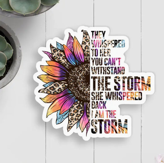 I Am The Storm Vinyl Sticker